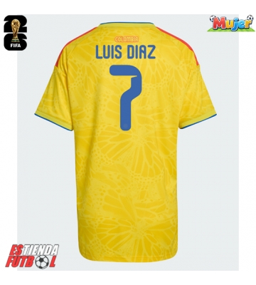 Colombia Luis Diaz #7 Primera Equipación Mujer Mundial 2026 Manga Corta